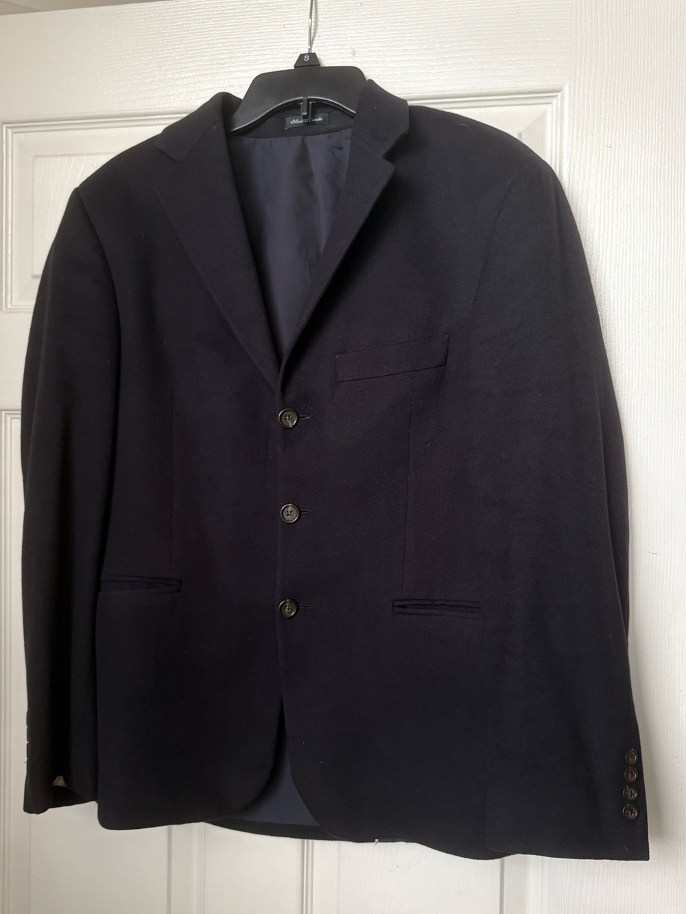 J. Crew Men's Black Three-Button Wool Blazer